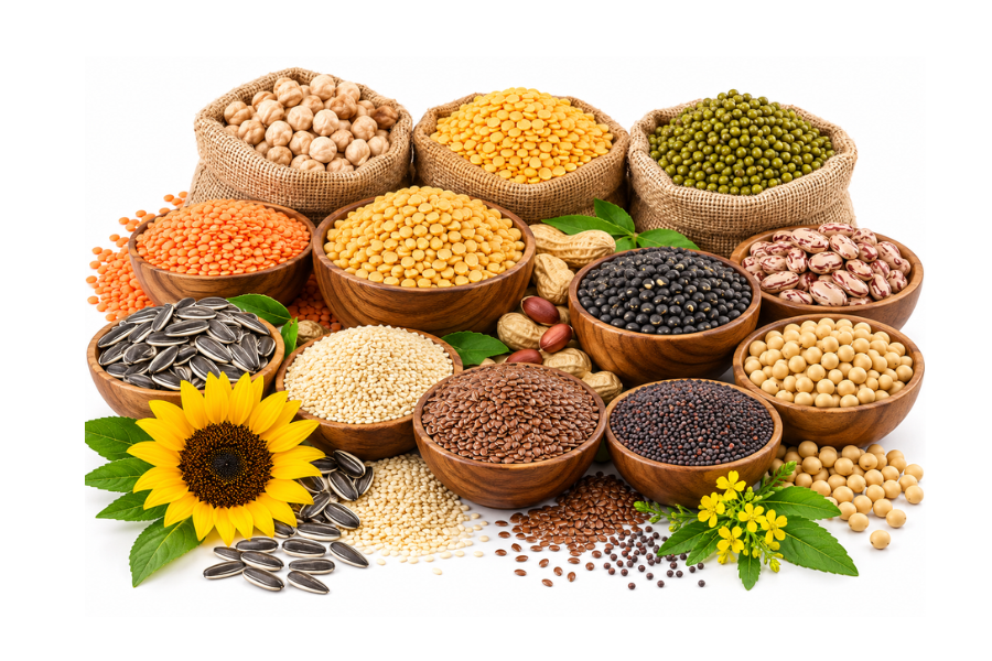Assorted pulses and lentils